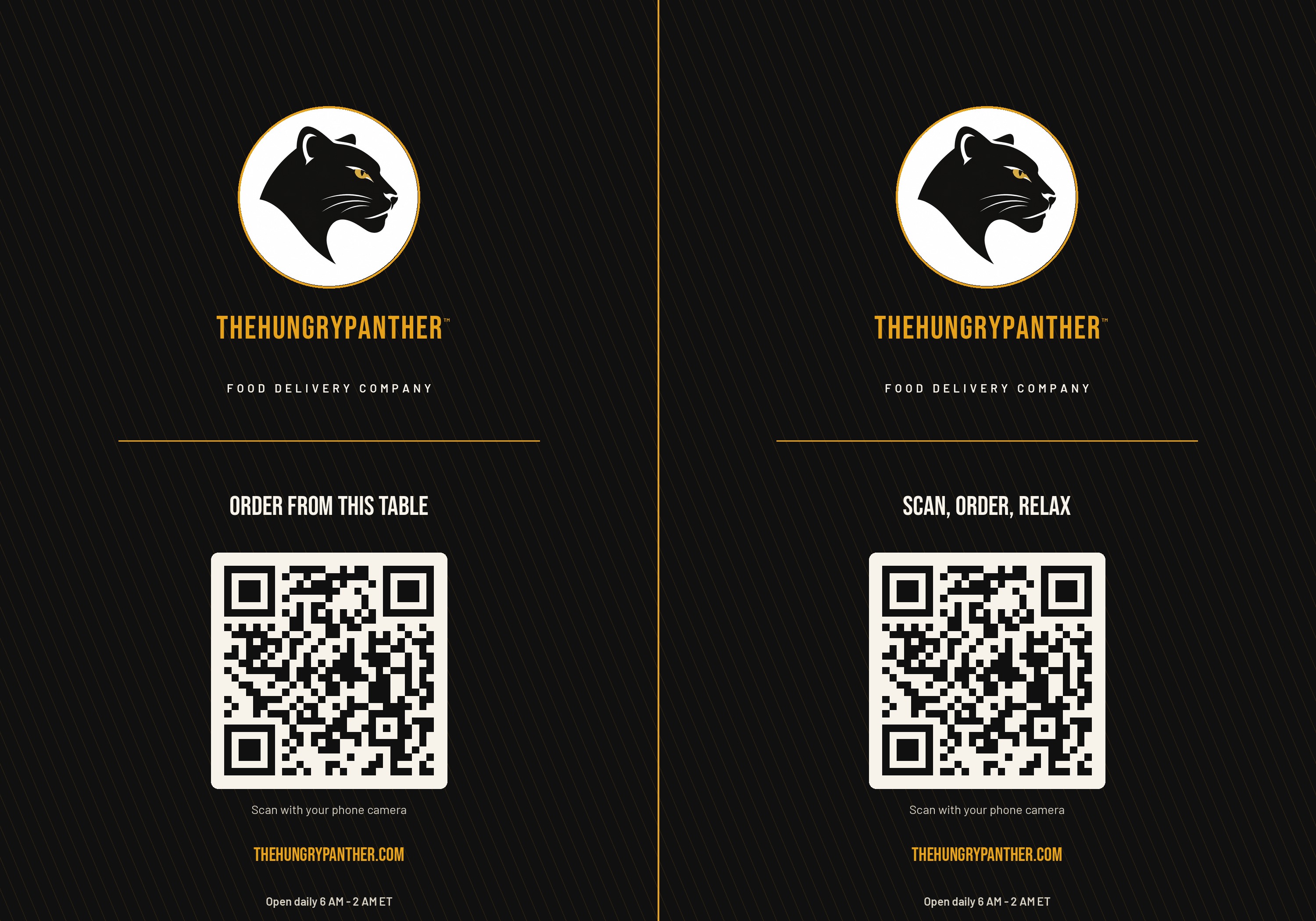 Restaurant table banner preview